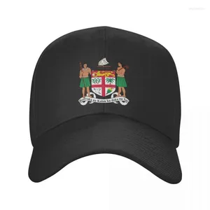 Ballkappen, personalisiertes Wappen von Fidschi, Baseballkappe, Sport, Herren, Damen, verstellbare Trucker-Mütze, Frühling