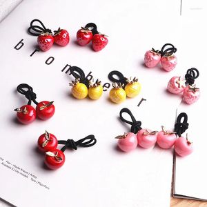 Accessori per capelli 2 pezzi Simpatici frutti colorati Copricapo da principessa Fasce elastiche per bambini Corde per bambini Copricapo per bambina