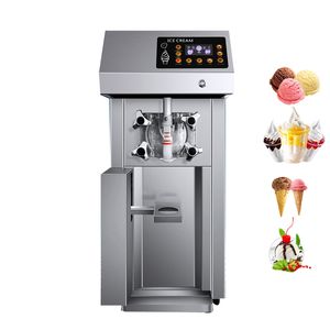 Máquina de sorvete macio de três sabores comercial máquina de sorvete de mesa totalmente automática máquina de fazer cone doce