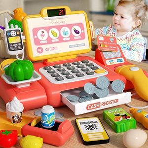 Tools Workshop Preteny Play Calculator Cash Register Toy Children's Shopping Sändare Mini Supermarket Store Toys Gifts 231211