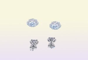 Gem's Ballet 925 Sterling Silver Moissanite Jewelry 5.0mm 1.0ctcolor Moissanite Diamond Stud earrings for Women Wedding9208287