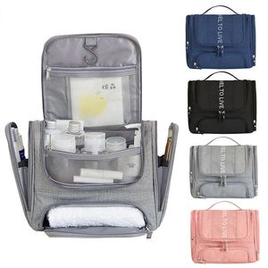 Cosmetic Bags Cases Waterproof Men Hanging Bag Travel Organizer Makeup for Women Necessaries Make Up Case Wet and Dry Wash Toiletry 231212