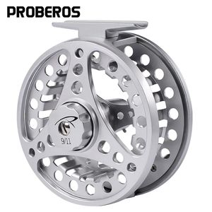 Fly Fishing Reels2 PROBEROS Wheel 3 4 5 6 7 8 WT Reel Aluminum CNC Machine Cut Large Arbor Die Casting 231211