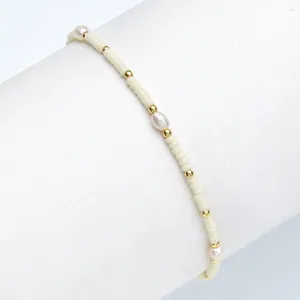 Strand Zmzy Boho Thin Pearl Miyuki Seed Pärla armband för kvinnor vänskap justerbara minimalistiska smycken presenttillbehör