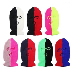 Beralar Açık Kış Boyun Koruma Şapkası 3 delikli örgü anti-terörist anti-terörist kafa maskesi için serin