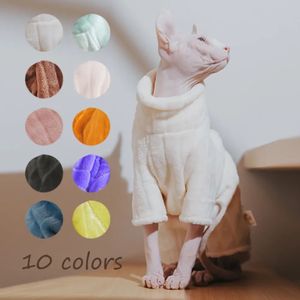 Cat Costumes Hairless Cat Sweater Winter Fashion Thickening Warm Sphynx Clothes 2024 Home Comfortable Winter Dog Clothes for Small Dogs 231212