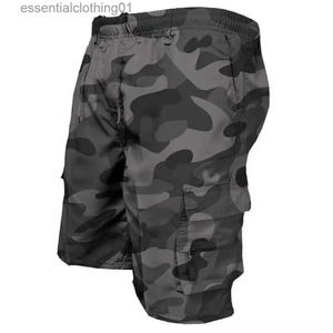 Men's Shorts Men's Tactical Shorts Summer Casual Jogging Cargo Shorts Loose lti-pockets Elastic Waist Work Hiking Overalls Short Pants L231212