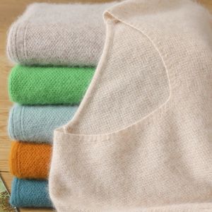 Herrtröjor Herrens 100% Pure Mink Cashmere Sweater V-Neck Pullovers Knit stor storlek mink tröja vinter toppar lång ärm avancerade hoppare 231211