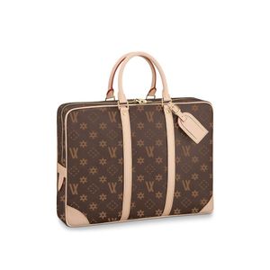 Men's and Women's Handbag Briefcase Fashion Laptop Computer Bag Crossbody Bags PU Leather Print Checkered Old Flower 6 C267p