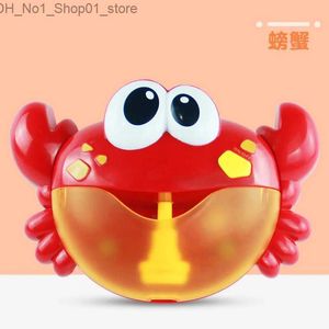 Bath Toys Bath Crabs Bubble Machine Baby Toys With Music Automatic Soap Maker Octopus Frog Bathroom Pool Toy for Toddler Kids Q231212