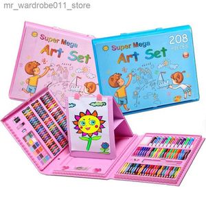 水彩ブラシペン42-208pcs ldren art painting set dren toys watercolor pencil crayon water pen描画board doodle suppliesキッズギフトQ231213