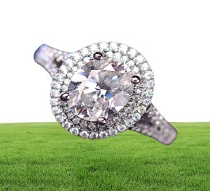 Choucong New Luxury Jewelry Pure 100 925 Sterling Silver Oval Cut White Topaz CZ Diamond Gemstones女性ウェディングバンドRI2598559