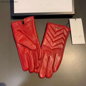 Luxury Glove Lady Female Designer Sport G Fashionable Sports Outdoor Gloves Women Designer Mitten Sheepskin Gloves Winter Leather Big Fingers Glove Warm Women Mwws