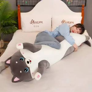 Pillow Lovely Husky Side Sleeping Body 50 130cm Bed Sofa Home Decorative Long Children Adult Birthday Present Cute Gift 231212