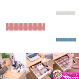 New Storage Bags 4PCS Adjustable Plastic Drawer Divider DIY Storage Shelves Household Free Combination Board Space-Saving Division Tools