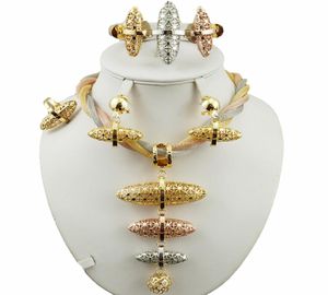 set di gioielli da sposa set di gioielli grandi africani di qualità eccellente costume di qualità set in oro set da donna con collana da sposa5146315