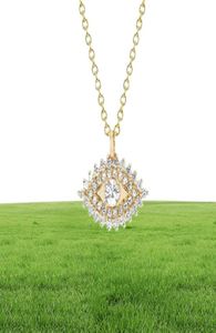 Gemnel högkvalitativa turkiska onda ögon charm hänge halsband kedja 18k guld pläterad 925 sterling silver ögondrainty187i2873277