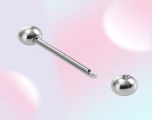 1 ST 925 Sterling Zilver Ronde Rechte Tong Barbell voor Vrouwen 16mm Tepelringen 14G Hypoallergene Piercing Fijne Sieraden3408471