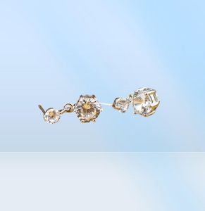 Yhamni Luxury 925 Sterling Silver smycken Hearts Arrows Cut 1 Carat Cz Diamond Stud Earring Wedding Earrings for Women ED0645783970