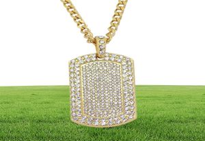 Mens Hip Hop Necklace Jewelry Full Rhinestone Iced Out Dog Pendant Gold Necklaces For Men6310065