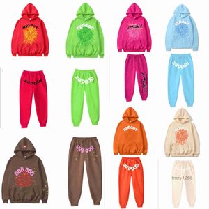 Mens Hoodie Sp5der Young Thug 555555 Homens Mulheres de Alta Qualidade Moletom Espuma Impressão Spider Web Gráfico Rosa Moletons Y2K Pulôveres Hoody S-2XL 835J