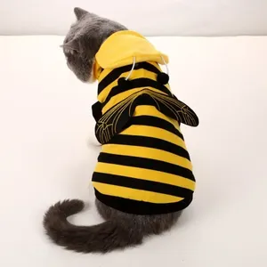 Abbigliamento per cani Vestiti per animali domestici di Halloween Piccole api Simpatiche e divertenti trasformate in gatti di Natale e costumi Accessori per feste