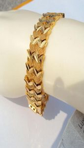 Мужской и женский браслет из желтого тонкого золота 24 карата 24 карата, многослойный ШИРОКИЙ браслет с звеньями в европейском стиле, 26 грамм ЖЕНСКИЕ S7367098582