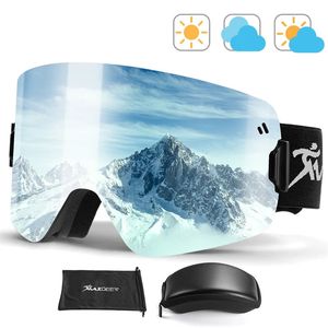 Óculos de esqui óculos de snowboard para homens óculos de esqui magnéticos mulheres óculos de neve dupla camada lente anti-nevoeiro uv400 proteção óculos de esqui 231212