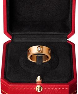 Bagues d'amour en or rose pour femmes et hommes promettent un design de haute qualité, bague en argent, en acier inoxydable, bijoux de luxe pour hommes4537293
