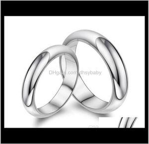 Drop Delivery 2021 Fashion Ture 925 Pure Sterling Wedding Couple Rings Man and Momen Luxury Styles Sier Ring Smyckemodell Nodot R7418009