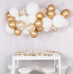 30 pçs misturado branco cromo ouro confetes balões festa de aniversário decoração crianças adulto bola de ar festa de formatura globos balões t206646428