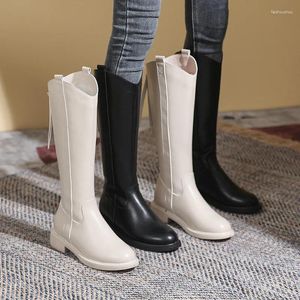 Boots Thick Soled Classic Long Womens Autumn Winter British Style Knight Fashionable Retro High With Back Zipper