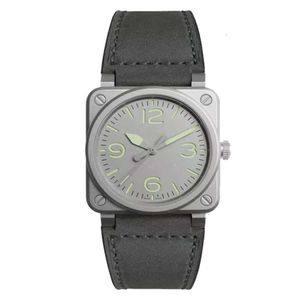 패션 럭셔리 디자이너 Beller New Mens 브라운 가죽 가수 watches 남자 자동 R 베스트셀러 시계 없음 스케일 패션 스테인리스 스틸