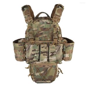 Hunting Jackets Tactical ARC Vest Tubes Quick Release Plate Carrier Adjustable Breathable Training Weighted MOLLE W/ Dump Sub Pouch