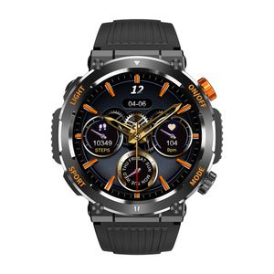 Colmi V68 1.43 AMOLED Display Smartwatch 100 Tryby sportowe kompas Flashlight Mężczyzn Mężczyzn Wojskowy Wytrzymałość Smart Watch