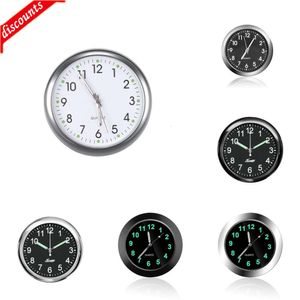 Ny annan bilelektronik bilklocka Lysande bilar Intern Stick-On Mini Digital Watch Mechanics Quartz Clocks Auto Ornament Biltillbehör gåvor