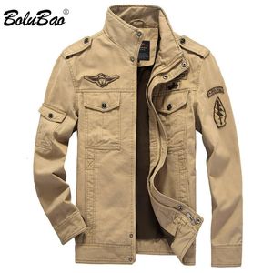 Mensjackor Bolubao Jacket Casual Cotton Militär Högkvalitativ design Fashion Trend Loose Plus Size For Men 231212