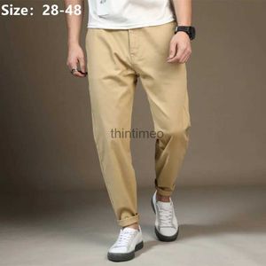 Männer Hosen Männer Hosen Frühling Herbst Casual Schwarz Khaki Lose Slim Fit Hosen Junge Plus Größe 42 44 46 48 Stretch Baumwolle Knöchel Lange Hose YQ231214