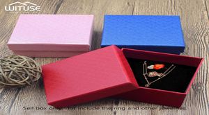 24pcslot Jewelry Box Black Necklace Box for Ring Gift Paper Jewellery Packaging Bracelet Earring Display with Sponge3303814