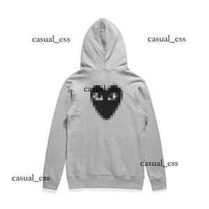 Tasarımcı Erkek Hoodies Com Des Garcons Sweatshirt CDG Multiheart Zip Up Hoodie XL Marka Black Yeni 898 64 Dfashion98