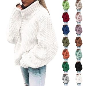 Kvinnors tröjor Solid Casual Long Sticke Sleeve Off the Sweater Womens Shoulder Pullover Deprimering Sweatshirts V Neck