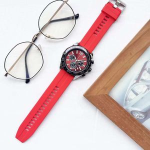 Heuerly Watch Luxury designer watches for mens watch Men's Multifunctional Quartz Timing Fashion and Sports Trend Men's Watch Silicone Band watches fashion quality