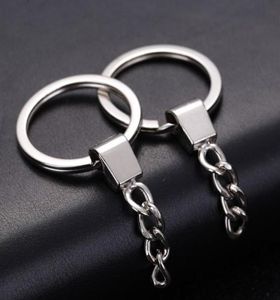 50pcs Manufacturers Supply High Quality 20x30mm Flat Ring Alloy Head 3 Grinding Chain Metal Key Ring Diy Keychain Accessories5580559