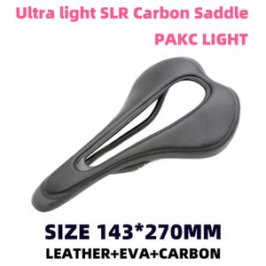 Cykelgrupper Ultra Light Italian SLR Carbon Saddle Mountain Seat Bicycle Saddles Hollow Bike Accessories 231212