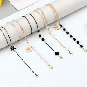 Sonnenbrillenrahmen Metall Schmetterling Brillenkette Frauen Lange Kleine Gänseblümchen für Brillen Schnurhalter Seil Halsband Lanyard286V