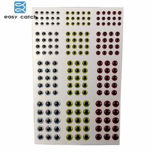 easy catch 183pcsset 3d lure eyes mixed color fly tying material holographic eye diy fishing accessories sticker63901726277883