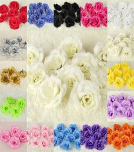 100PCS 7cm Chinese Rose Head Artificial Silk Flower For Party Wedding Flower Wall Kissing Ball Home Design Decor T2001035750483