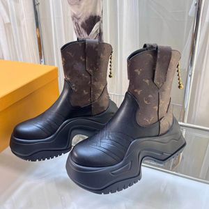 Archlight 2.0 Plattform -Knöchel -Boot -Designer Frauen Boot Wildleder Kalb Leder Luxus Wüstenstiefel Komfortable dicke alleinige Freizeitschuhe 16