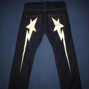 Män s jeans y2k stjärna grafik tryck baggy denim byxa män harajuku hip hop punk rock gothic wide ben byxor streetwear 231213