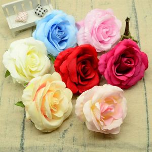 Rosas de seda de 10cm para casamento, acessórios de decoração para casa, flores para vasos, scrapbooking, faça você mesmo, liberação de noiva, flores artificiais baratas258a